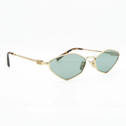 Miu Miu MU 56ZS ZVN50K Gold/Light Grey Sunglasses