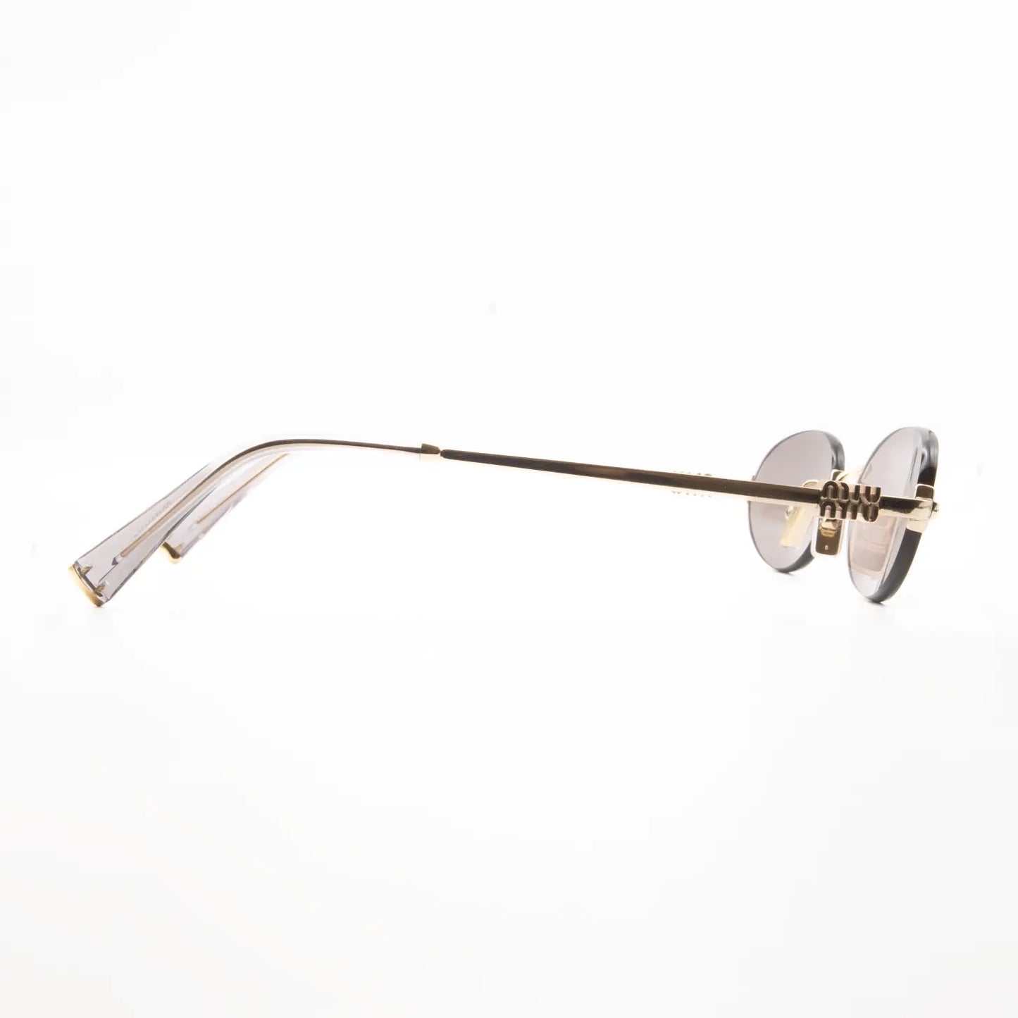 Miu Miu MU A54S 5AK20I Gold/Light Purple-Brown Sunglasses