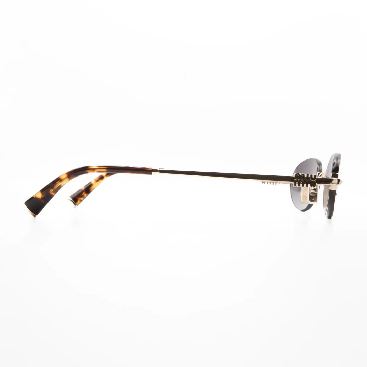 Miu Miu MU A54S ZVN5D1 Gold/Light Gray sunglasses