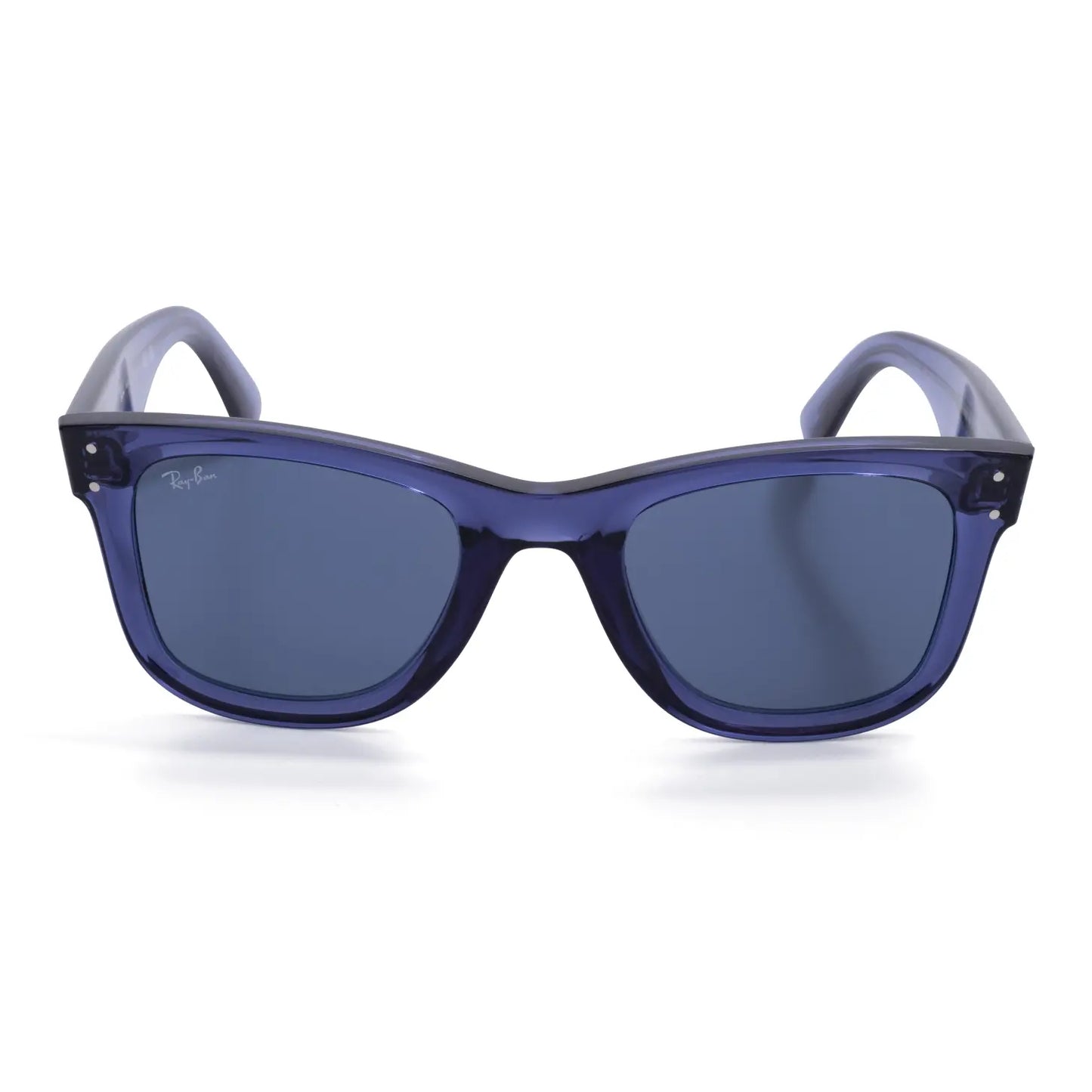 Occhiale da sole Ray-Ban Wayfarer Reverse RBR0502S 6708/3A - Blu navy trasparente