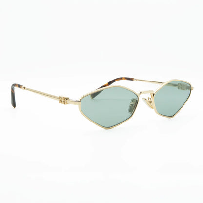 Miu Miu MU 56ZS ZVN50K Gold/Light Grey Sunglasses