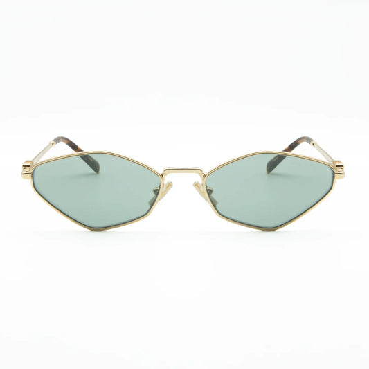 Miu Miu MU 56ZS ZVN50K Gold/Light Grey Sunglasses