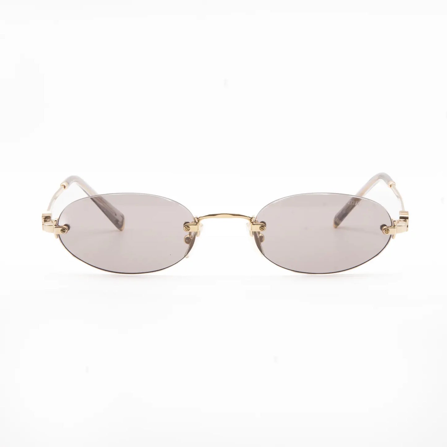 Miu Miu MU A54S 5AK20I Gold/Light Purple-Brown Sunglasses