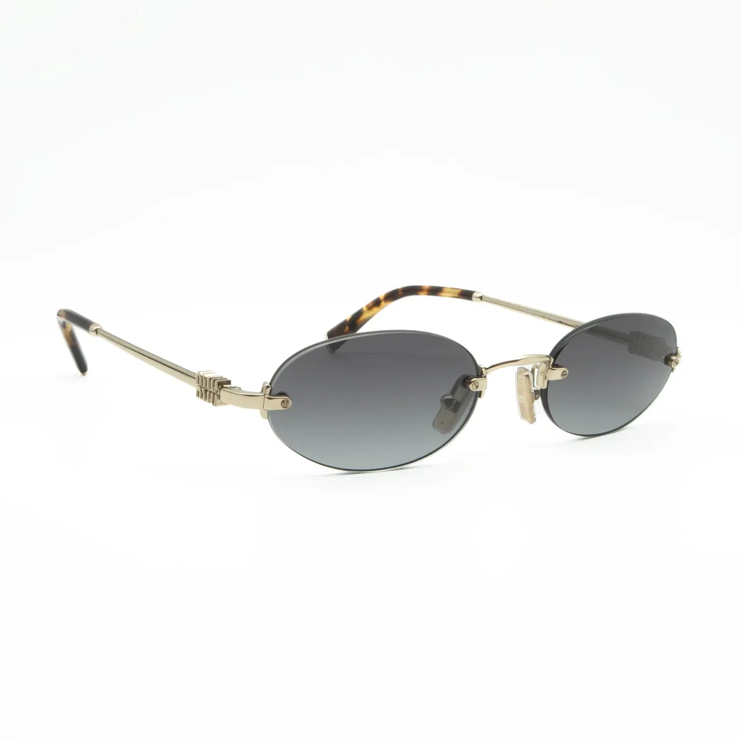 Miu Miu MU A54S ZVN5D1 Gold/Light Gray sunglasses