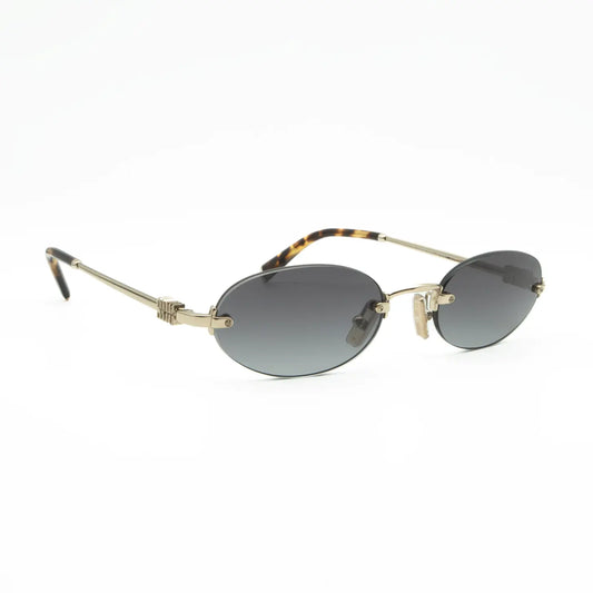 Miu Miu MU A54S ZVN5D1 Gold/Light Gray sunglasses