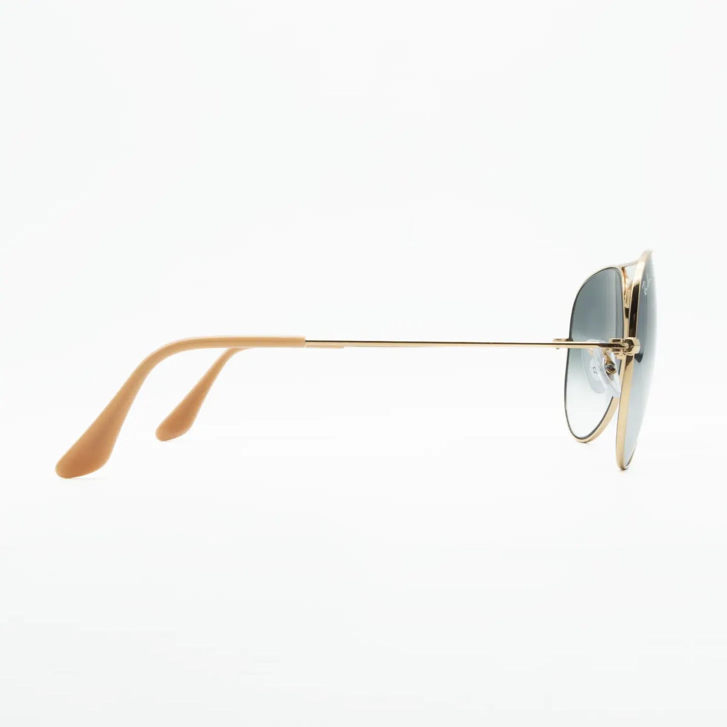 Ray-Ban Aviator large metal sunglasses RB3025 001/3F Gold/Light blue