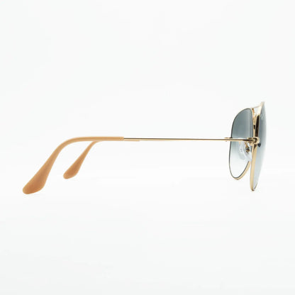 Ray-Ban Aviator large metal sunglasses RB3025 001/3F Gold/Light blue