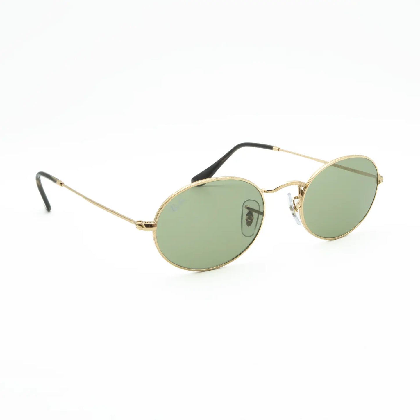 Ray-Ban Oval Sunglasses RB3547 001/4E Gold/Battle Green