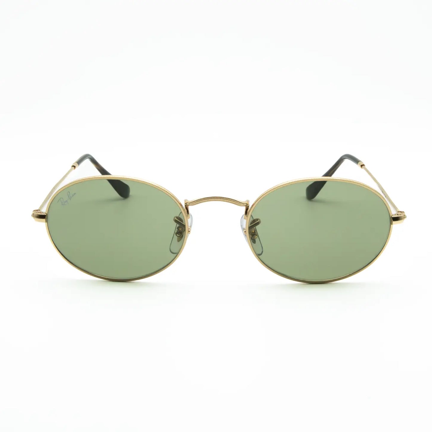Ray-Ban Oval Sunglasses RB3547 001/4E Gold/Battle Green