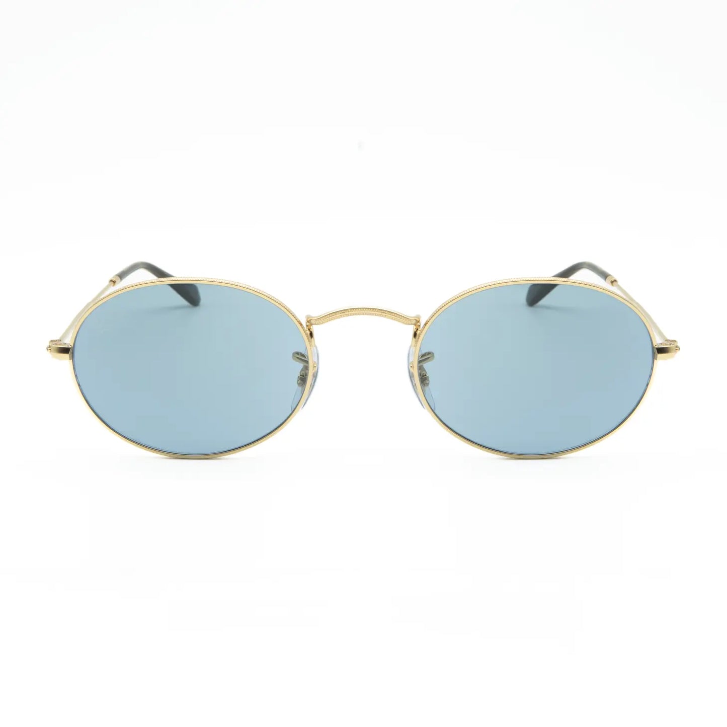 Ray-Ban Oval Sunglasses RB3547 001/56 Gold/Blue