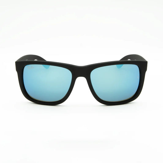 Ray-Ban Justin RB4165 622/55 Matt Black/Blue Mirror sunglasses
