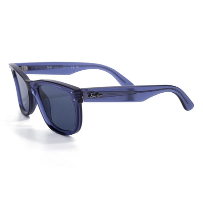 Occhiale da sole Ray-Ban Wayfarer Reverse RBR0502S 6708/3A - Blu navy trasparente